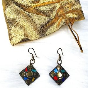 Vintage Inspired Earrings with bag